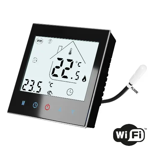 Thermostat programmable HD-T1000.B avec communication Wi-Fi - noir